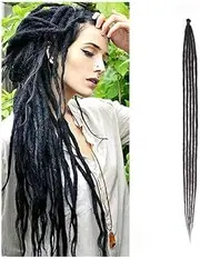 Beauty 36Inch Handmade Dreadlocks 5 Strands Synthetic Crochet Hair Dreadlock Extensions For Hair Accessory Accessories(Natural Black)