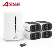 ANRAN 4MP Wifi PTZ Solar Battery Security Camera System Outdoor 2-Way Audio 64GB