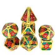Seven Seas Pirates Dragon Scale Dice Set with Hexagon Display Box - Multicolored