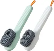 FRCOLOR Automatic Brush Soap Dispenser 2 Pack Shoe Cleaning Brush Long Handle for Laundry Outdoor Boys and Girls Adults