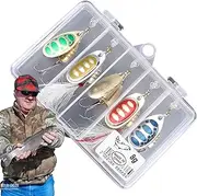 Bass Lures,Trout Spinner Baits - Fishing Spinnerbait Metal Spinner Lure Kit with Tackle Boxes for Bass Trout Salmon Walleye