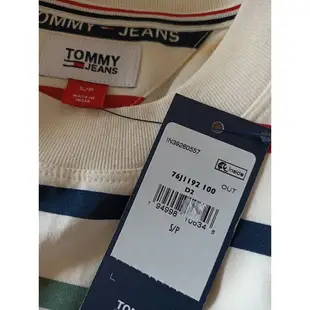 【TOMMY HILFIGER】條紋 T Shirt 式洋裝（七彩、S號*1）－76J1192