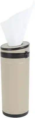 Car Tissue Holders, Car Cup Holder Tissues Tube Diameter 2.75'' PU Leather Cylin