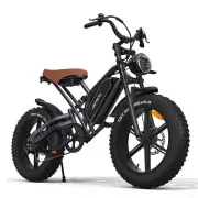 750W 48V Electric Bicycle Motorcycle Fat Tire Mountain Bike 20" Offroad E-bike