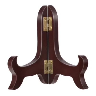 Wooden Display Stand Plate Holder Easels Picture Frame Folding Display Stand