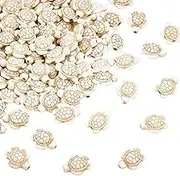 NBEADS About 92 Pcs Turquoise Bead Strands, Floral White Turtle Charms Synthetic Turquoise Beads Gemstone Beads Rock Animal Beads for Jewelry Making DIY Bracelet Necklace