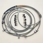 Front + Rear Braided Brake Hose Line For Can-Am Commander Max 1000R 2014-2020