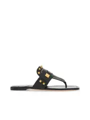 Valentino Garavani Buffalo Leather Studded Flipflops