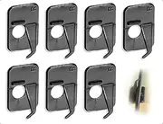 AOYEGIC Pack of 7 Arrow Rest for Recurve Bow, Plastic Archery Arrow Support, Bow Arrow Support with Adhesive Back, Hunting Shooting Target Accessories, for Composite Bows, Right Hand (Black)