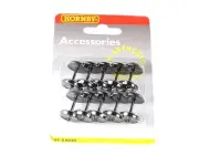 Hornby R8264 14.1mm Coach Wheels - 2 hole (Pack 10) MODEL TRAINS OO SUIT HO