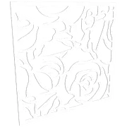 ProtectorAl 300 - 1200 x 300 - 1200mm Gloss White / Satin White Roses Unframed Composite Deco Panel