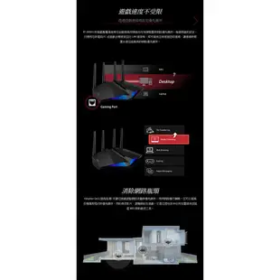 【ASUS 華碩】RT-AX82U V2 雙頻 WiFi 6 電競路由器 分享器