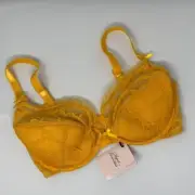 Agent Provocateur Anna Yellow Padded Plunge Push-Up 36A Bra NWT $215