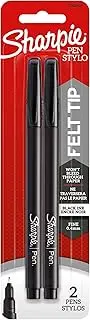 Sharpie Pen Fine Liner, Black (Pack of 2)