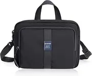 [FuninCrea] Shoulder Bag for Men, 3-Layer Zip Pockets Satchel Bag Men Casual Small Camera Bag Mens Sling Bag with Handle