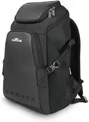[Gods] SENECA 28 Litre 15.6 Inch Moulded Black Tech Laptop Backpack with Organiser, Quick Access Pockets, Laptop Compartment, Travel Friendly, Water Resistant & 8 Year Warranty, L, Unisex, Black