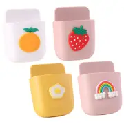 4 Pcs Wall Storage Garbage Can Wall- Mounted Holder Box Home