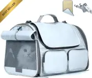 Soft Sided Pet Carrier 4 Mesh Windows Collapsible Approved