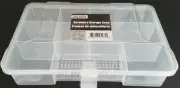 Clear Storage Organizer Cases Containers 9 Sections Lock-Top 9"X6"X1.8"