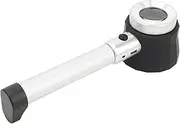 Handheld 45X Magnifier Loupe, Optical Glass Magnifying Glass, Jewelers Loupe with Measure Scale, Built in 3 LED Lights, for Observing Plants, Coin Jewelry Hobby, Reading Checking