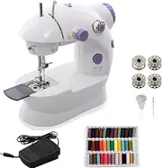 Mini sewing machine, portable sewing machine for beginners adults, electric needlework speed crafting mending machine electric overlock sewing machines