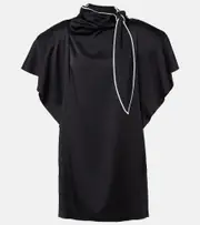 [Stella McCartney] Stella McCartney Draped minidress AU 6 black