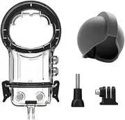 zolyet Panoramic Sports Camera Dive Case Housing Diving Protective Case Underwater 50M with Silicone Lens Cover Replaceme for X3 Action Camera Accessories Transparent