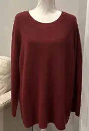 NWT Eileen Fisher 100% Extra Fine Merino Wool Pullover Sweater F2LZK-W5920M SzXL