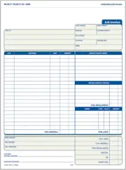 Adams Job Invoice Forms 2-Part Carbonless for Service and Repair Billing 100
