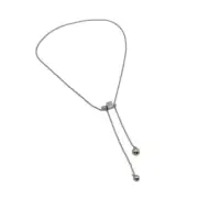 Adjustable Jewelry Simple Square Pendant All-matched Hip-Hop Sweater Chain