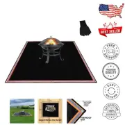 Extra Large Fireproof Mat for Grills & Fire Pits - 3-Layer 67" x 60" Protection
