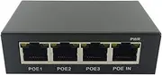 1 PCS 4 Port Gigabit POE Extender 100/1000M Network Switch Extender Black Metal IEEE802.3Af/at Plug&Play for PoE Switch NVR IP Camera AP