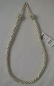 Curtain & Chair Tie Back - 29.5" Twisted Rope w/ 2.5" loops - Cream