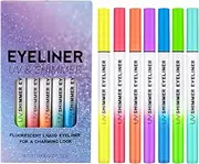 Colorful Eyeliners Set, Glitter Water Proof Eyeliners, Long-Lasting High Pigmented Shining Gel Makeup Pen for Live Performance Party Dance Night Everyday