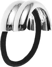 PLAFOPE Elegant Metal Headband Soft Elastic Band Vintage Style Hair Tie for Ponytail Diy Hair Accessory