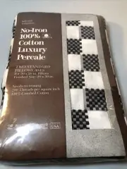 west point pepperell two standard pillowcases black white checked Irregularities