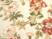 Covington Farrell Vintage Gold Ivory Floral Cotton Multipurpose Fabric