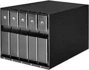 SilverStone Technology FS305-12G Three 5.25" to Five 3.5" hot-swap SATA/SAS Hard Drive cage, up to 12Gbit/s Transfer Rate with All Aluminum Construction, SST-FS305-12G