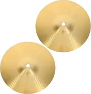 Toddmomy 2pcs Jazz Drum Crash Cymbals Lightweight Brass Drum Set Cymbals for Music Instruments Durable and Sound for Drummers and Jazz Performances