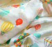 120cm Muslin Newborn Baby Sleeping Wrap Bamboo Cotton Soft Swaddle HotAirBalloon