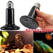 50-200W Brooder Infrared Light Emitter Lamp Black Incubator Ceramic Reptile Heat