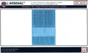 L'Arsenal Models 1/200 FRENCH NAVY MODERN PENNANT NUMBERS SET #1 DECAL SET