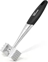 Joeji's Metal Meat Hammer Strong Durable Meat Tenderiser Mallet or Masher - Great for Steak Mince Chicken & Fish - Comfortable Grip & Hanging Hole