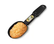 Digital Food Spoon Scale, 500g/0.1g Electronic Kitchen Measuring Spoon Scale, Hi-Def LCD Semen Display - Black