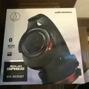 NEW Audio Technica Wireless Headphone SOLID BASS Black Red ATH-WS990BT BRD-JPN