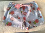 Womens PETER ALEXANDER pretty Rose print Pyjama Mid Shorts Size S NWT