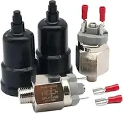 MGTCAR 1/4" 1/8'' Micro Pressure Adjustable Diaphragm Hydraulic Switch QPM11-NC / QPM11-NO Pressure Switch Wire External Thread Nozzle(OPM11-NO 1-8)