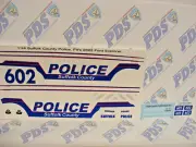 Suffolk Co Police 1:24 Water Slide Decals For Die cast Motormax 2022 Explorer
