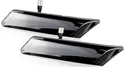 Side Mirror Indicator For 911 997 987 For Cayman For Boxster 2005-2012 2x Flowing Water Repeater Indicator Dynamic LED Side Marker Turn Signal Light Dynamic Sequential Blinker(2xDynamic Smoked)