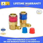 Quick Coupler Manifold Gauge Set Conversion Kit High Low Angle Adapter A/C